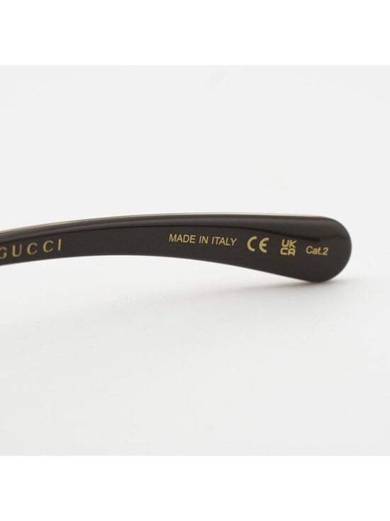 Gucci GG1942S 003 Women Sunglasses Gold Oval Frame, Brown Lenses main image 6